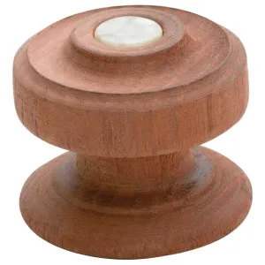 4cm Button Woodscrew Cupboard Knob, Mahogany by Tradco, a Cabinet Hardware for sale on Style Sourcebook