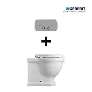 Turner Hastings Claremont Package - Pan, Geberit In Wall Cistern & Traditional Flush Plate (Select Finish) by Turner Hastings, a Toilets & Bidets for sale on Style Sourcebook