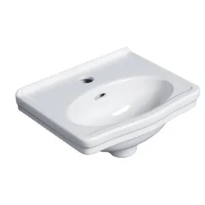 Turner Hastings Claremont Fireclay 38x31cm Wall Hung 3 Tap Hole Basin, White by Turner Hastings, a Basins for sale on Style Sourcebook