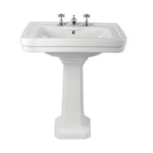 Turner Hastings Stafford 60x50cm Basin & Pedestal (w/ 1 Tap Hole), White by Turner Hastings, a Basins for sale on Style Sourcebook