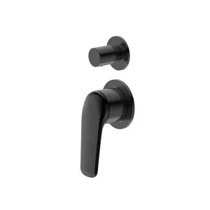 Tela Wall/Shower Diverter Mixer Round Trim Kit Matte Black by Haus25, a Laundry Taps for sale on Style Sourcebook