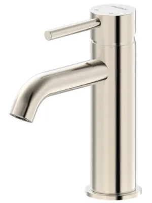 Projix Curved Basin Mixer Lf | Made From Brass In Brushed Nickel By Raymor by Raymor, a Bathroom Taps & Mixers for sale on Style Sourcebook