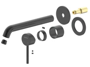 Projix Curved Wall Mixer Set 220mm Spout Trim Only Lf In Black By Raymor by Raymor, a Bathroom Taps & Mixers for sale on Style Sourcebook