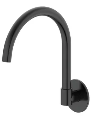 Projix Gooseneck Swivel Basin Or Bath Spout 200mm Lf | Made From Brass In Black By Raymor by Raymor, a Bathroom Taps & Mixers for sale on Style Sourcebook