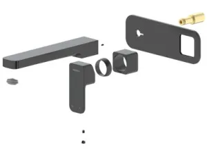 Sigma Wall Mixer Set With 180mm Spout (Trim Kit Only) Lf | Made From Brass In Black By Raymor by Raymor, a Bathroom Taps & Mixers for sale on Style Sourcebook