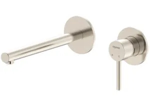 Projix Straight Wall Mixer Set 220mm Spout Lf | Made From Brass In Brushed Nickel By Raymor by Raymor, a Bathroom Taps & Mixers for sale on Style Sourcebook