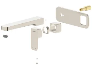 Sigma Wall Mixer Set With 180mm Spout (Trim Kit Only) Lf | Made From Brass In Brushed Nickel By Raymor by Raymor, a Bathroom Taps & Mixers for sale on Style Sourcebook