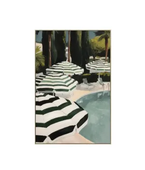 Under the Umbrellas Wall Art Canvas 80cm x 120cm by Luxe Mirrors, a Artwork & Wall Decor for sale on Style Sourcebook