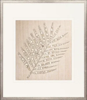 Leaf Motif IV (Natural) by Designer Boys, a Textile Art for sale on Style Sourcebook