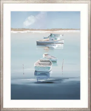 Serene Boats IV by Designer Boys, a Premium Art for sale on Style Sourcebook