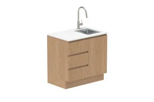 Door & Drawer 900 Floor Cabinet - Boston Oak by ADP, a Laundry for sale on Style Sourcebook