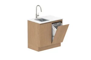 Door & Hamper 900 Floor Cabinet - Boston Oak by ADP, a Laundry for sale on Style Sourcebook