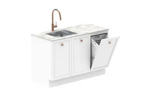 Door & Hamper 1350 Floor Cabinet  - Matte White Polyurethane by ADP, a Laundry for sale on Style Sourcebook