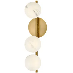 Hinkley Selene 3 Light Decorative Wall Light with Swirled Glass Shades Lacquered Brass by Hinkley, a Wall Lighting for sale on Style Sourcebook