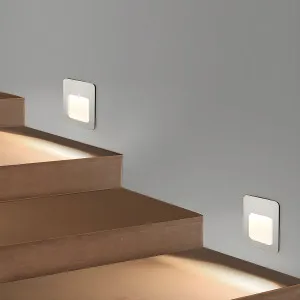 Oriel Lighting Peko.3 Minimalist Rectangle Recessed LED Step/Wall Light White by Oriel Lighting, a Wall Lighting for sale on Style Sourcebook