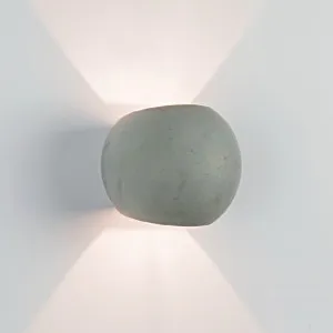 Zambelis Olympia Semi-Spherical Concrete Up/Down Wall Light - Grey by Zambelis Lights, a Wall Lighting for sale on Style Sourcebook