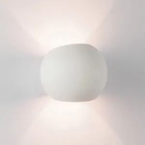 Zambelis Olympia Semi-Spherical Gypsum Up/Down Wall Light - Pure White by Zambelis Lights, a Wall Lighting for sale on Style Sourcebook