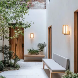 Zambelis Phanos Weatherproof Cylinder Outdoor LED Wall Light - Taupe by Zambelis Lights, a Wall Lighting for sale on Style Sourcebook