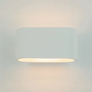 Zambelis Olympia Curved Edge Gypsum Up/Down Wall Light - White by Zambelis Lights, a Wall Lighting for sale on Style Sourcebook