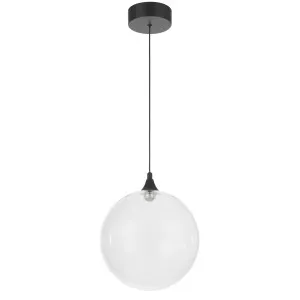 Telbix Kupla Contemporary Globe Glass LED Pendant - Clear by Telbix, a Lighting for sale on Style Sourcebook