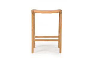 Altadena Leather Saddle Stool - Natural by Azure Interiors, a Bar Stools for sale on Style Sourcebook