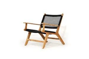 Fuji Lazy Chair with Arms - Black by Azure Interiors, a Chairs for sale on Style Sourcebook