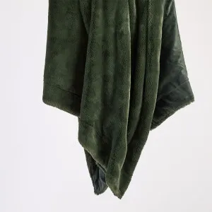 Muse Nevada Faux Fur Throw Forest Green by Muse, a Throws for sale on Style Sourcebook