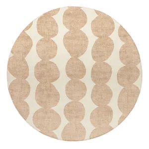 Lexa Beige and Light Beige Abstract Rollie Pollie Round Playmat by Miss Amara, a Kids Rugs for sale on Style Sourcebook