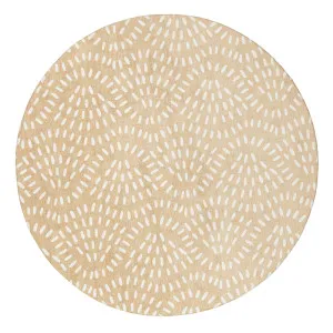 Eula Beige and Light Beige Abstract Rollie Pollie Round Playmat by Miss Amara, a Kids Rugs for sale on Style Sourcebook
