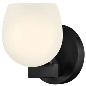 Hinkley Mae Etched Opal Glass Wall Sconce Black by Hinkley, a Wall Lighting for sale on Style Sourcebook
