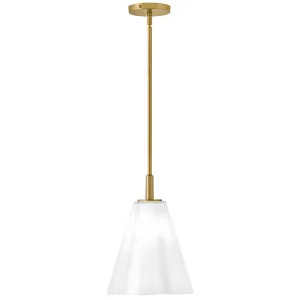 Hinkley Honey Sculpted Wavy Opal Glass Pendant by Lark Lacquered Brass by Hinkley, a Lighting for sale on Style Sourcebook