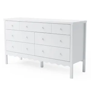 Serra 150cm Solid Pine Lowboy Dresser White by Luxo Furniture, a Dressers & Chests of Drawers for sale on Style Sourcebook