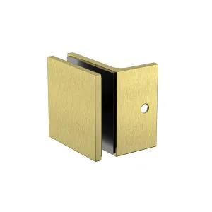 Boston Bracket with Short Leg Brushed Brass by Estelle, a Shower Hinges for sale on Style Sourcebook