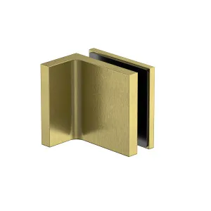 Stealth Bracket with Short Leg Brushed Brass by Estelle, a Shower Hinges for sale on Style Sourcebook