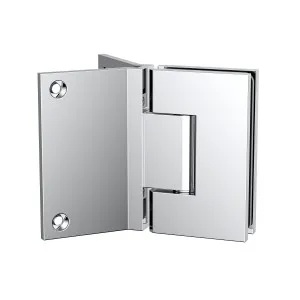 Boston Hinge with Corner Type Mounting Plate - Polished Chrome by Estelle, a Shower Hinges for sale on Style Sourcebook