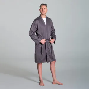 Men's Alessio Robe - Bamboo Cotton, M/L, Navy Blue - Canningvale by Canningvale, a Bathrobes for sale on Style Sourcebook