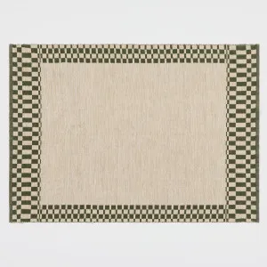Habitat Finn Check Reversible Floor Rug Natural Green by Habitat, a Contemporary Rugs for sale on Style Sourcebook