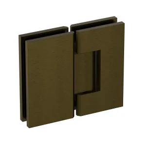Heavy Duty Large Glass to Glass 180 Degree Inline Hinge - Antique Brass by Estelle, a Shower Hinges for sale on Style Sourcebook