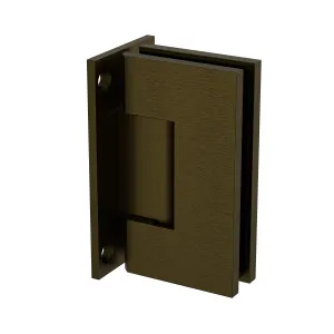 Boston Heavy Duty Large Wall to Glass Hinge with T Type Mounting Plate - Antique Brass by Estelle, a Shower Hinges for sale on Style Sourcebook