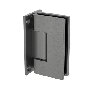 Boston Heavy Duty Large Wall to Glass Hinge with T Type Mounting Plate - Brushed Gun Metal by Estelle, a Shower Hinges for sale on Style Sourcebook