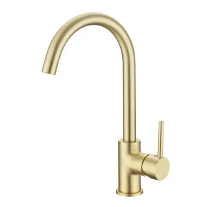 Kitchen Mixer Light Brushed Brass by Aquaperla, a Kitchen Taps & Mixers for sale on Style Sourcebook