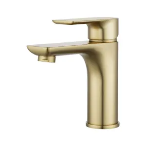 Vog Basin Mixer Light Brushed Brass by Aquaperla, a Bathroom Taps & Mixers for sale on Style Sourcebook