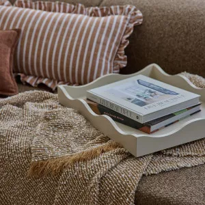 Clara Camel/Cream Throw Textured Throw 160x200cm by Madras Link, a Throws for sale on Style Sourcebook