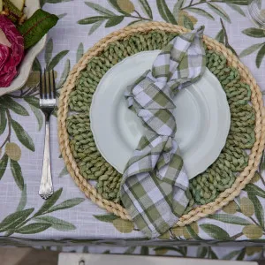 Maldon Green Check Napkin Set 4 by Madras Link, a Napkins for sale on Style Sourcebook