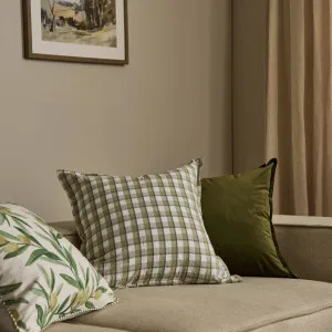 Maldon Green Check Cushion 50cm x 50cm by Madras Link, a Cushions, Decorative Pillows for sale on Style Sourcebook