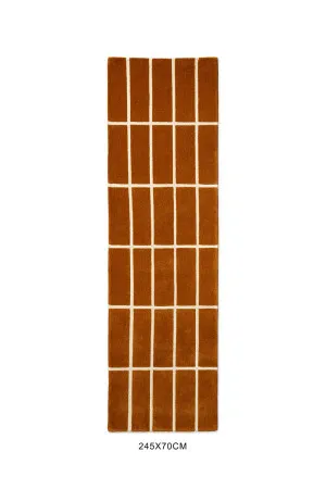 Marimekko Tiiliskivi Brown 132905 Runner by Marimekko, a Contemporary Rugs for sale on Style Sourcebook