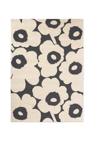 Marimekko Unikko Charcoal White Outdoor 434305 by Marimekko, a Contemporary Rugs for sale on Style Sourcebook