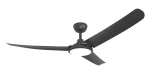 ThreeSixty FlatJet 52" 3, 4 or 5 Blade DC Ceiling Fan with 24W LED Light - Black by ThreeSixty, a Ceiling Fans for sale on Style Sourcebook