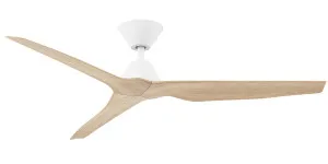 Fanco Infinity-iD V3 54" DC Ceiling Fan with Remote - White and Beechwood by Fanco, a Ceiling Fans for sale on Style Sourcebook