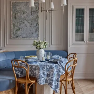 Handblock Print Samara Dark Blue Tablecloth 150x350cm by Madras Link, a Table Cloths & Runners for sale on Style Sourcebook